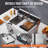 Commercial Deep Fryer, Dual Tank 3000W Electric Countertop Fryer with Basket, 2 x 11.6Qt/11L Double Stainless Steel Oil Fryer with Oil Filtration, Time & Temp Control