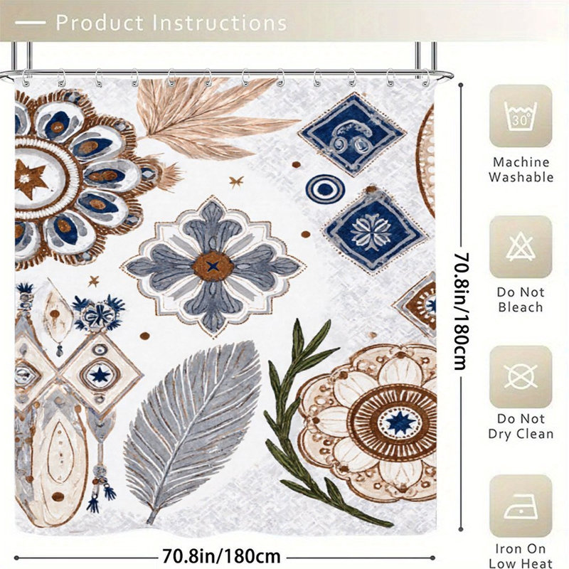 Rideaux de douche Boho