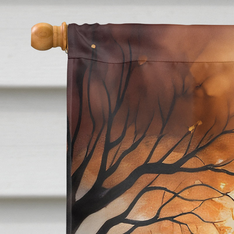 Drapeau de maison d'Halloween en polyester à double face H 40 po x l 28 po