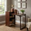 Table pliante en noyer brun et bambou