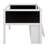 Low Loft Bed with Movable Shelves and Ladder,with Decorative Guardrail Chalkboard-1262773368