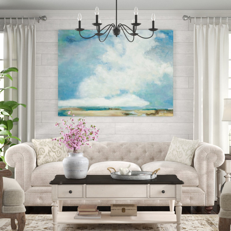 «Cloud» par Derek Shaw - peinture, Couche de verre, H 45 po x l 60 po