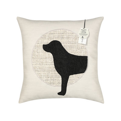 Unconditional Woof (Head) Indoor/Outdoor Pillow Cover & Insert