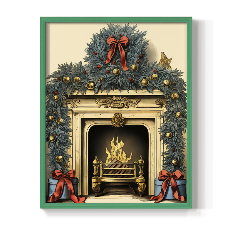 «Christmas Holiday Art CDLI», reproduction d'art encadrée, H 15 po x l 12 po, Green