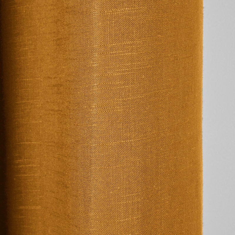 Bellavista Room Darkening Curtain Single Panel, Width 200 x Drop 280cm, Yellow