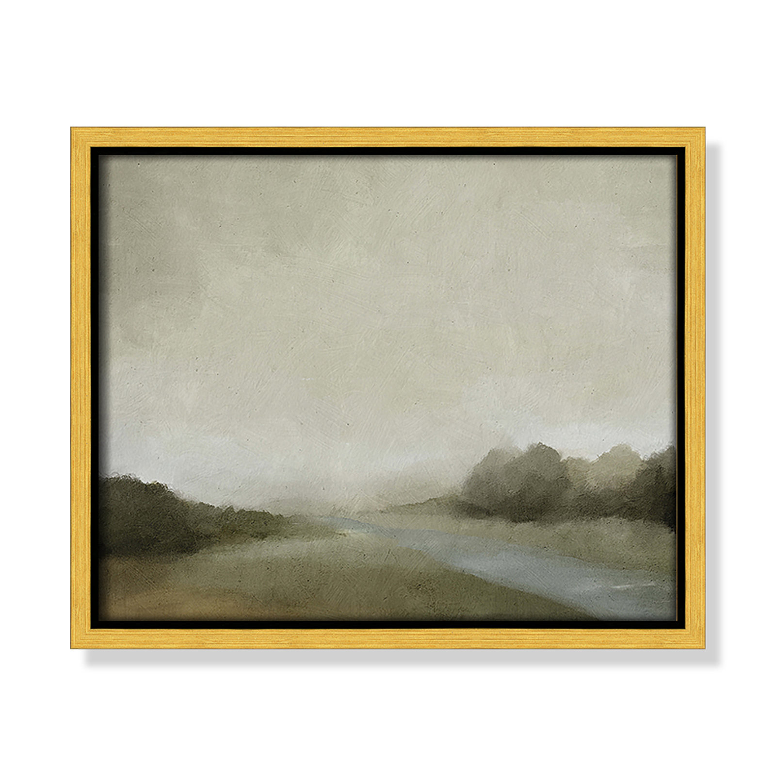 Vanora "Lovers Creek" Painting, 9.5" H x 11.5" W, Gold