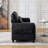 88" Faux Leather Three-Seater Sofa With Metal Buckle Design