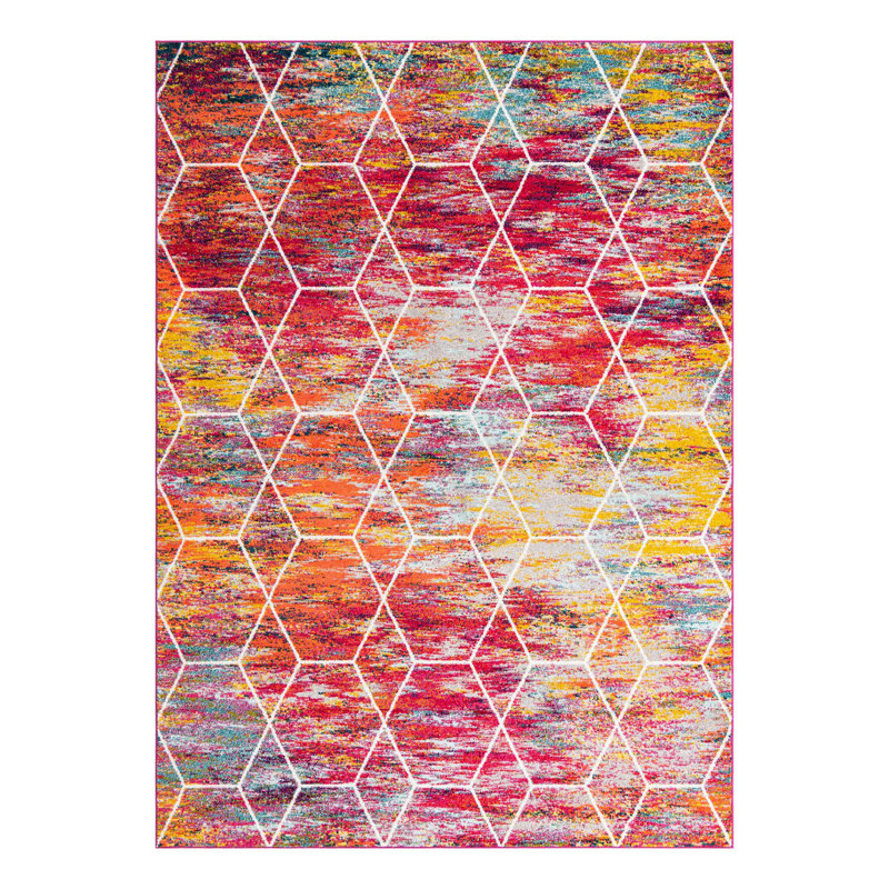Geometric Indoor Rug, Rectangle 7'10" x 11'