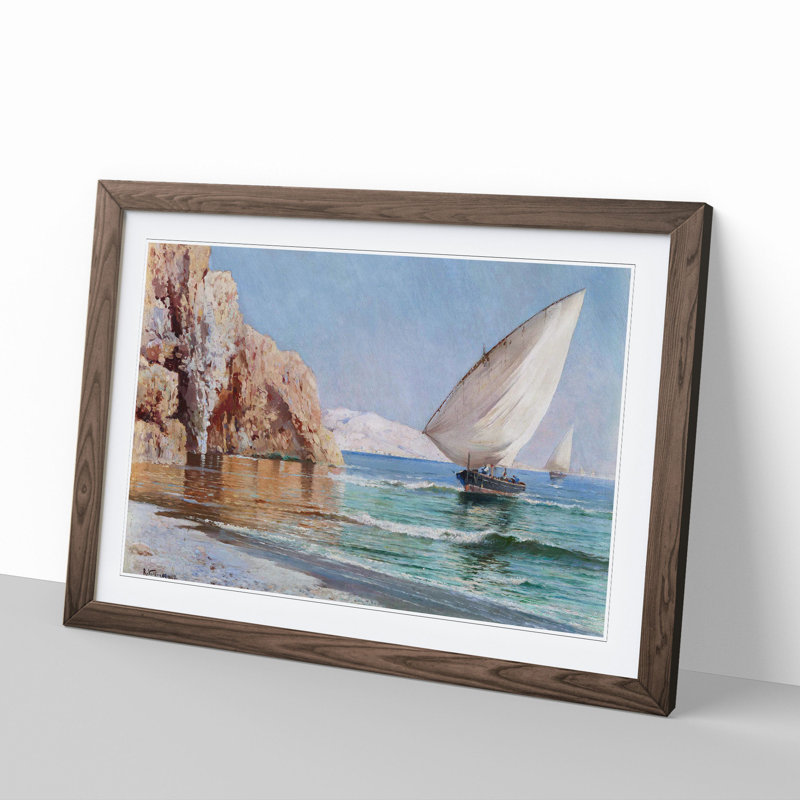 Cercedillia by Joaquin Sorolla Y Bastida - Picture Frame Painting, 48cm H x 65cm W x 2cm D, Walnut Framed