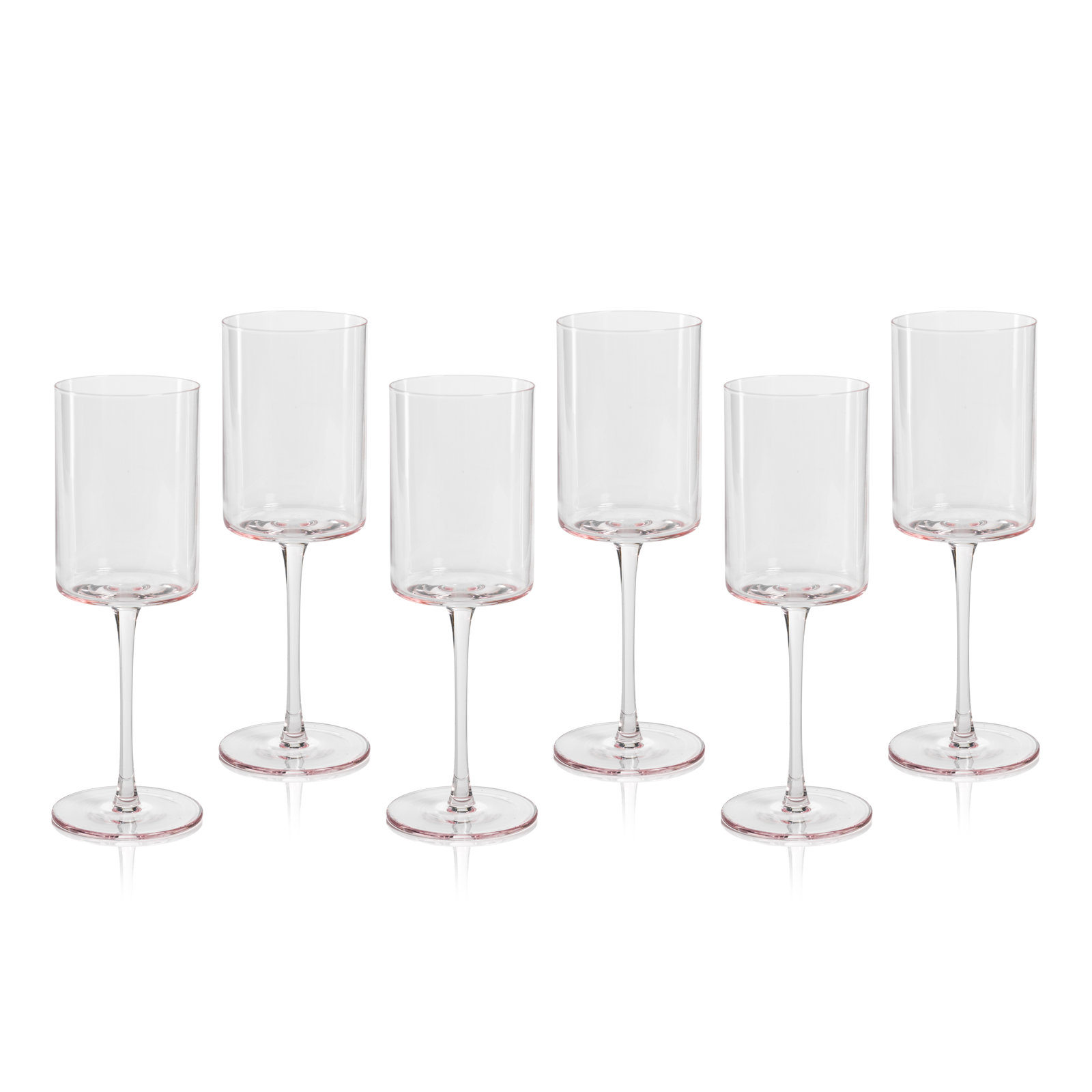 Estella Wine Glasses, Light Pink