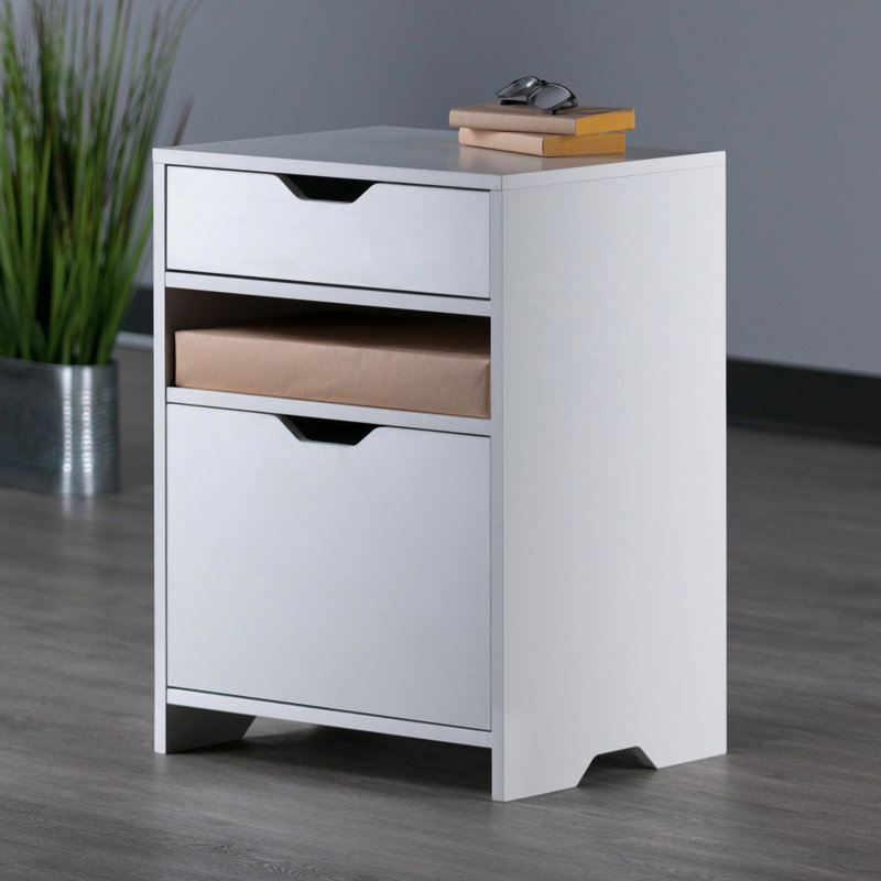19.2'' Wide 2 -Drawer File Cabinet, White