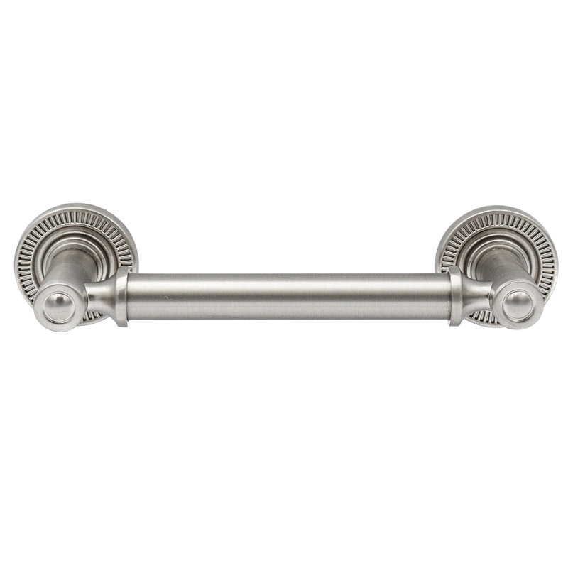 Poignée barre frappée à la menthe, Nickel satiné, 3 3/4"