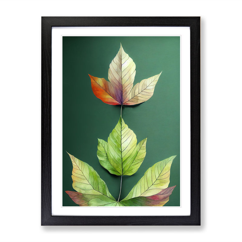 The Creative Leaves - Framed Print, Black, 64cm H x 46cm W x 2cm D