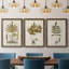 Fern Botanical I - Ensemble de 3 peintures sur toiles encadrées-772660943-772660942
