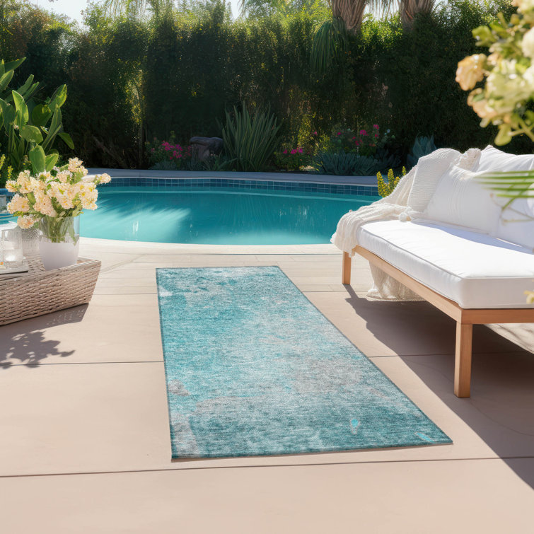Alfonzo Stain Resistant Abstract Area Rug