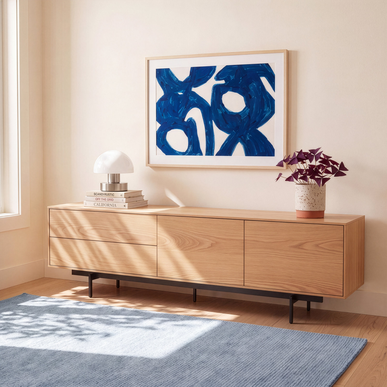 Quinn 71" TV Stand, Oak