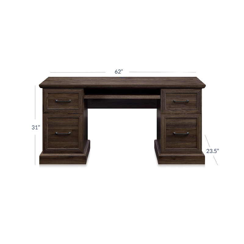Bambeli 62'' Desk, Dark Walnut