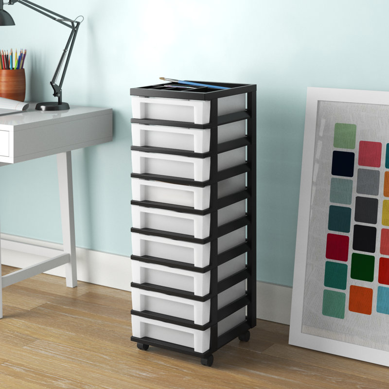 Diego 9 Drawer Storage Chest, Black