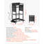 Chariot de rangement à outils à 4 niveaux avec station de charge, 8 prises secteur, support de perceuse à roulettes et rangement pour batteries d'outils, chariot de rangement à roulettes pour garage ou atelier.