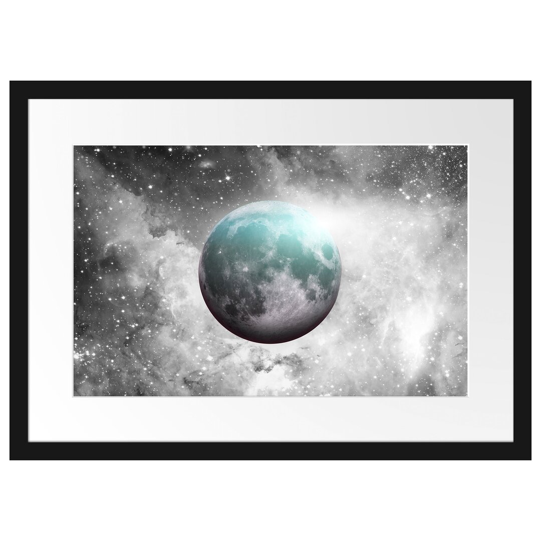 Gerahmtes Poster Unser Mond im Sternenstaub