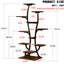 Support pour plante en métal en forme de vase avec plusieurs lumières de croissance, idéal pour le jardinage intérieur, look élégant en forme d'arbre, installation facile en forme de fleur à DEL réglable, multifonctionnel et livre