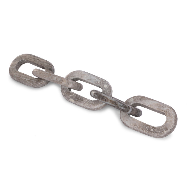 Sagebrook Home 22X4 5-Link Marble Chain, Gray