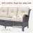 Seun 71.26 " W Metal and Wicker Patio Sofa with Cushions-567884573