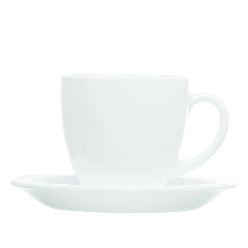 Glass Teacup and Saucer