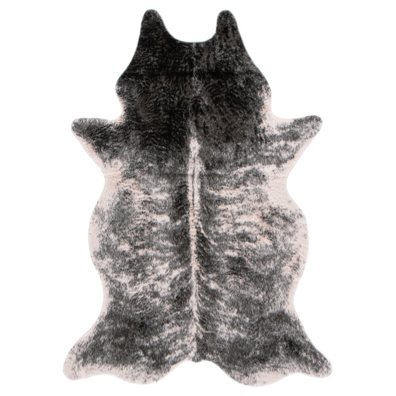 Arbedella Faux Cowhide Performance Rug, Rectangle 5' x 6'5"