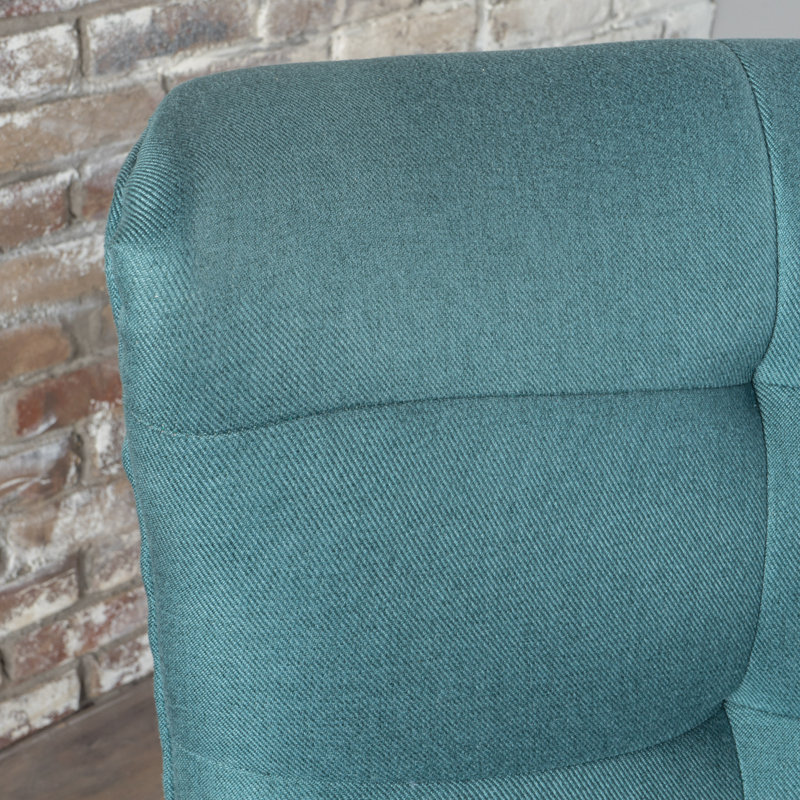 Buchholz Upholstered Club Chair, Teal Polyester