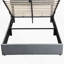 Lit plateforme double avec système de rangement hydraulique - gris-2022343710