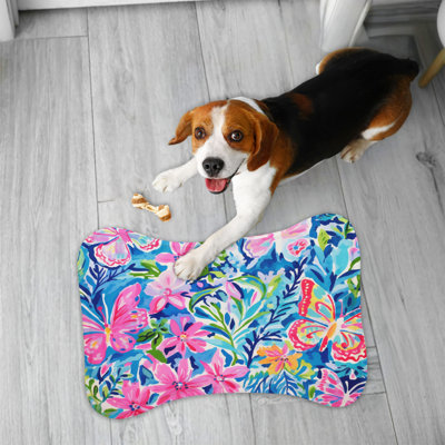 Preppy Flutter Patterns - Tapis d'alimentation en os 1 pièce