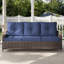 Canapé d'extérieur en osier 3 places avec coussin et surface d'aspect bois l 70,2 po Barry-833866535
