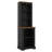 2-Piece Tall Freestanding Cabinet Set With Walnut Top, Open Storage, Display Bookcase With Anti-Tip Device-1292828267