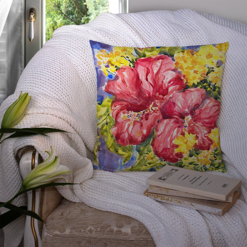 Hibiscus Indoor/Outdoor Throw Pillow