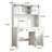 Farmhouse 47" Desk With 3 Drawers-784688749