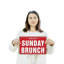 Panneau en plastique 10 "x 14" Sunday Brunch Street-119528733