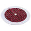 36-Inch Polyester Round Christmas Tree Skirt with White Trim