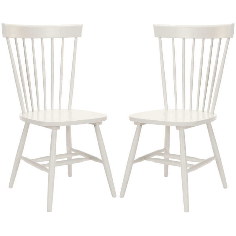 Paulo Solid Wood Slat Dining Chair, Off White