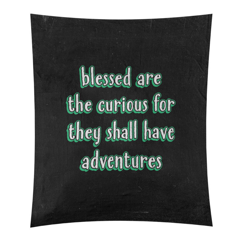 Tapisserie tableau noir en citation de polyester, H 104 po x l 88 po, Vert