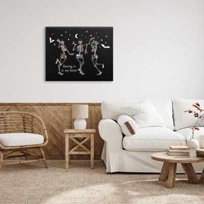 "Dancing In My Bones" squelettes, art mural par Lux + Me Designs