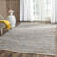 Doleman Striped Handmade Flatweave Natural/Blue Area Rug-23568762