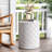 Modern Lightweight Concrete Accent Table With Nautical Ornament - 18.63" H No Assembly Side Ornamentation 15.19" Square Needed