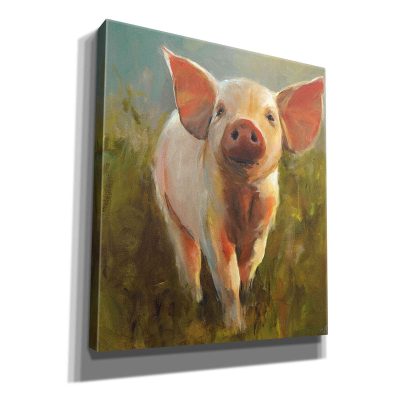«Morning Pig» par Cari J Humphry, estampe numérique sur toile, H 30 po x l 26 po x P 1,5 po