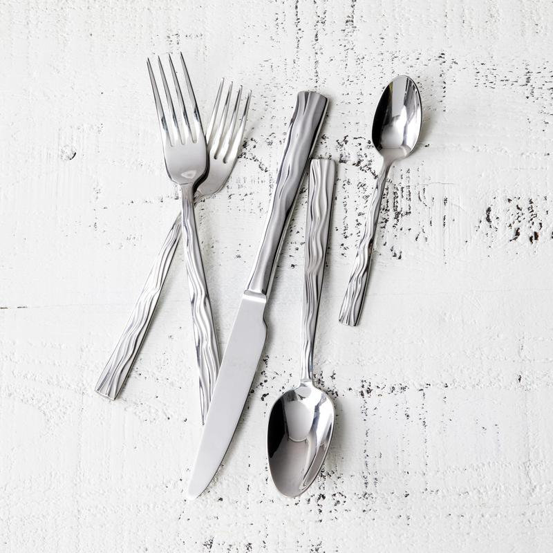 Fortessa Dorada 18/10 Stainless Steel 20 Piece Flatware Set, Service for 4, Silver