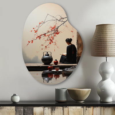 Phaidra - Japan Art Pear Shape Assymterical Metal Wall Art