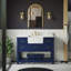 Ensemble de meuble-lavabo simple 48 po avec armoire bleu royal et comptoir en marbre de Carrare Zasha-1273943538-1224421763