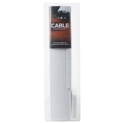 Simple Cord Organizer, 80in Cable Management Under Desk - Easy to Install Screws or Adhesive Mount Cord Covers for Wires on Wall, Desk and Home Office, Wall Cable Organizer (White)