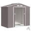 Outsunny 7 x 4ft Metal Garden Shed Waterproof Galvanised Apex Roof Grey