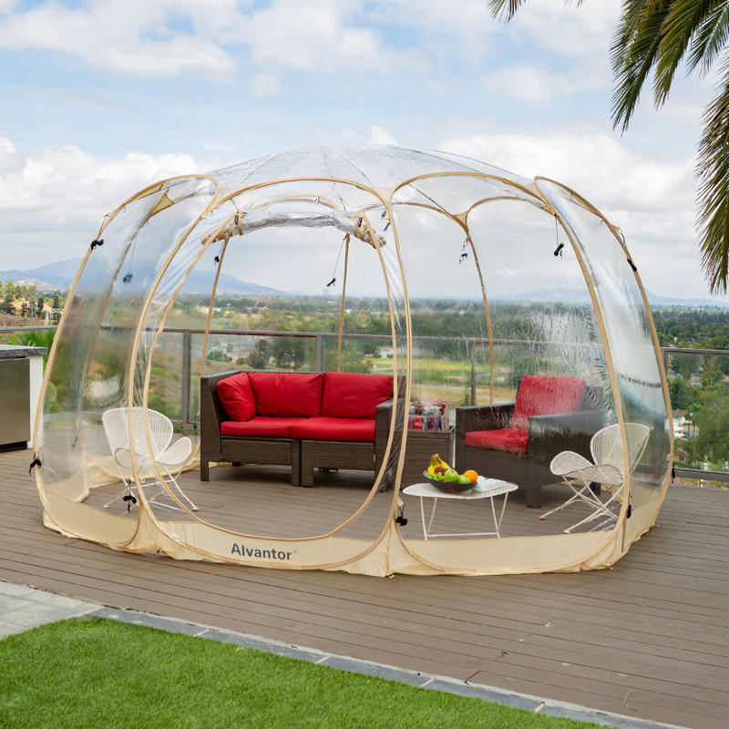 Bubble 12 Ft. W x 12 Ft. D Fibreglass Patio Gazebo, 15 (ft) x 15 (ft)